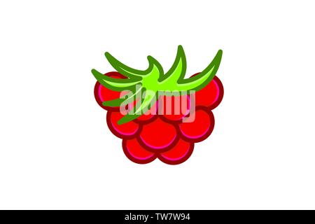 Uve di frutta e foglie disegni logo ispirazione isolata su sfondo bianco Illustrazione Vettoriale