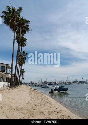 Vivendo sull'acqua, la vita in Orange County CA Foto Stock