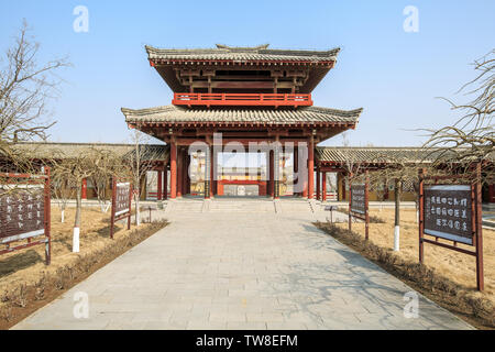 Guan Zhong Memorial Hall, Nord Xishan Village, Qiling Street, Linzi distretto, città di Zibo, Provincia di Shandong Foto Stock