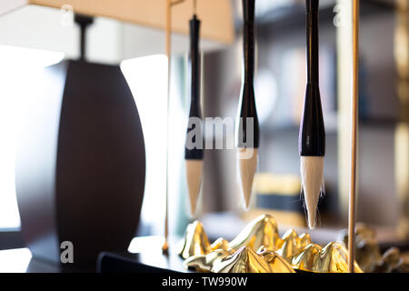 Calligraphy spazzole nel moderno studio Foto Stock