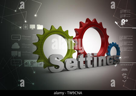 Strumenti e l'icona Impostazioni Foto Stock