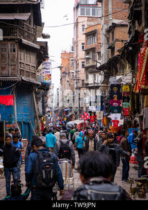 Centrale di Kathmandu Scene di strada, Nepal Foto Stock