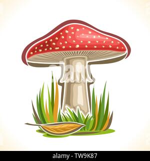 Poster del vettore per red Toadstool Illustrazione Vettoriale