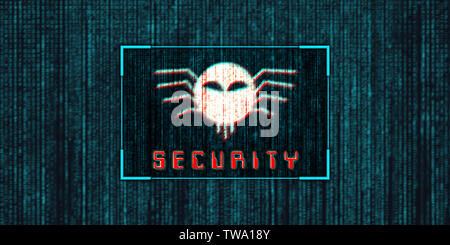 Cyber security background stock photo, Cibercriminalità concetto, Foto Stock