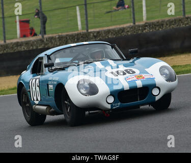 David fucine, Chris Clarkson, AC Cobra Daytona Coupe, gentleman driver, Pre-66 le vetture GT, Maestri storica festa, Brands Hatch, maggio 2019. Marchi H Foto Stock