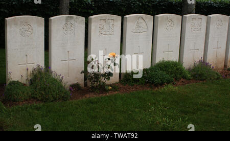 Bucquoy cimitero stradale Ficheux Foto Stock