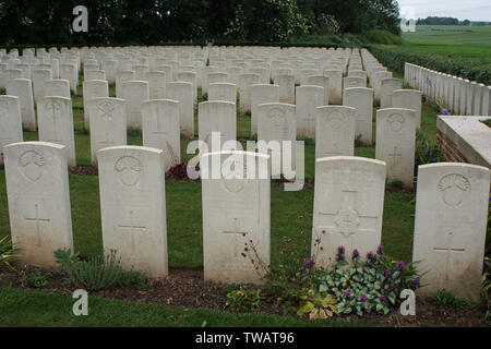 Bucquoy cimitero stradale Ficheux Foto Stock