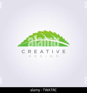 Foglie di forma vettoriale Clipart Design Logo Symbol modello d'arte. Illustrazione Vettoriale