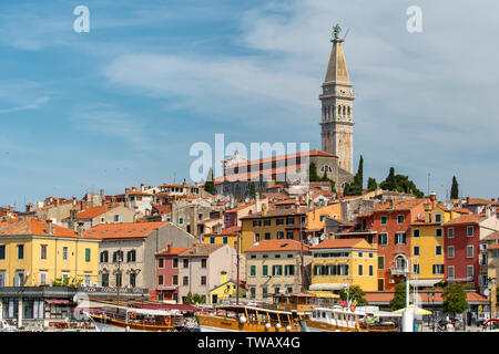 Sant'Eufemia Chiesa, Stari Grad, Rovigno Croazia Foto Stock