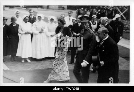 Re Leopoldo III del Belgio e Regina Astrid Foto Stock