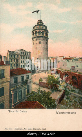 Istanbul, Turchia, Impero Ottomano - Torre Galata Foto Stock