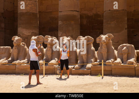 Templo de Karnak e Luxor, la Valle del Nilo, Egipto Foto Stock