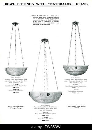 Catalogo lampade elettriche, Accessori Naturalux Bowl Foto Stock