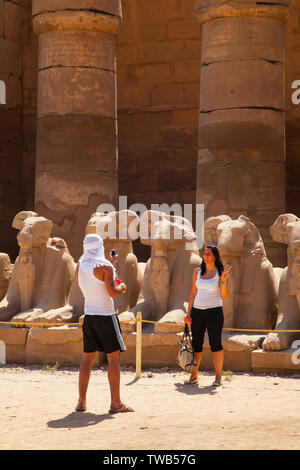 Templo de Karnak e Luxor, la Valle del Nilo, Egipto Foto Stock