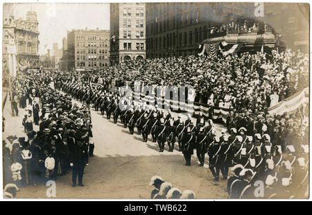 Parade a Clinton Square, Syracuse, New York state, USA Foto Stock