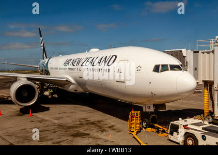 Aria Nuova Zelanda aereo, aeroporto internazionale di Auckland, Isola del nord, Nuova Zelanda Foto Stock