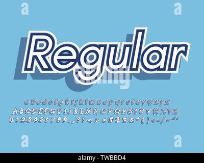 Font retrò e alfabeto. Stock illustrazione vettoriale Illustrazione Vettoriale