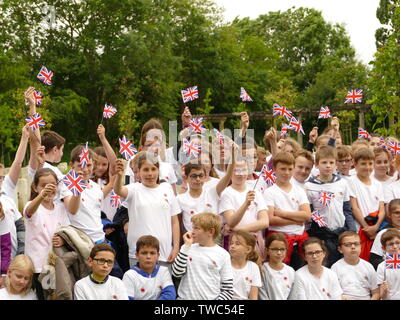 Commémoration au Cimetiere Militaire britannique de Banneville la Campagne (Calvados) du vendredi 07 juin 2019 Foto Stock