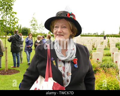 Commémoration au Cimetiere Militaire britannique de Banneville la Campagne (Calvados) du vendredi 07 juin 2019 Foto Stock