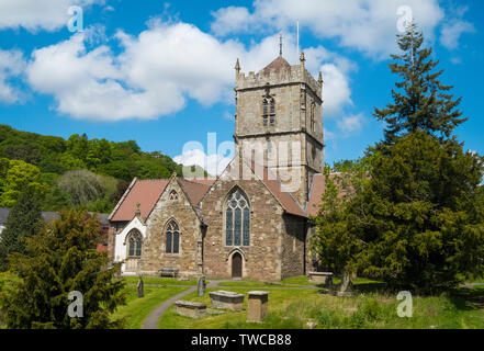 San Lorenzo la Chiesa in Church Stretton, Shropshire, Inghilterra, Regno Unito Foto Stock