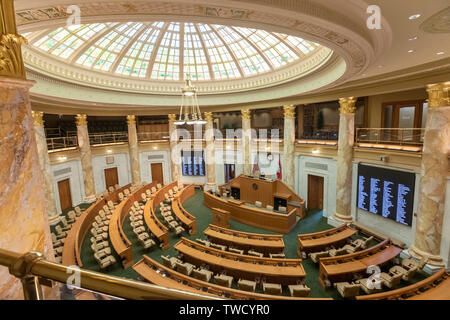Little Rock Arkansas - La Casa della Camera dei Rappresentanti in Arkansas State Capitol Building. Foto Stock