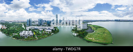 Panoramica ripresa aerea di Suzhou Park Foto Stock