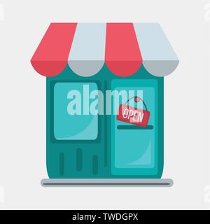 La facciata del negozio illustrazione vettoriale Illustrazione Vettoriale