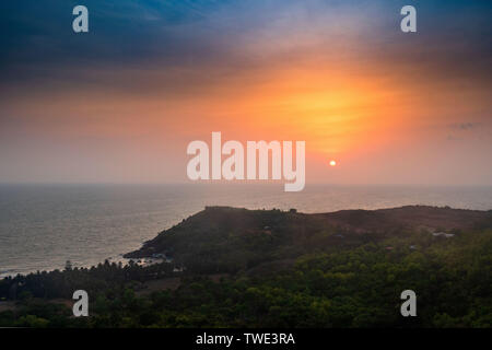 Tramonto in Gokarna, India Foto Stock