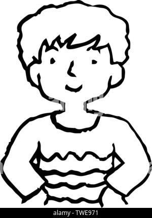 Questa è una rappresentazione illustrativa di uomini di diverse epoche. Illustrazione Vettoriale