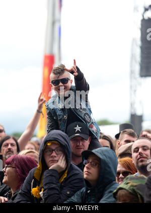 Eseguire della frizione sul palco principale al download festival uk day one 2019 Foto Stock