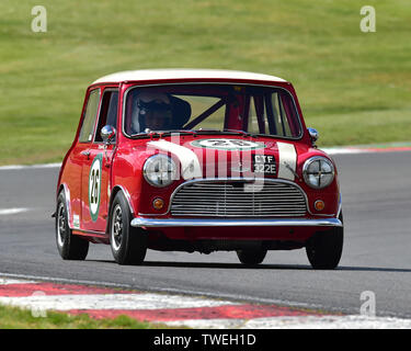 Ron Maydon, Austin Mini Cooper S, Maestri pre-66 touring cars, Maestri storica festa, Brands Hatch, maggio 2019. Brands Hatch, Classic Cars, classic Foto Stock