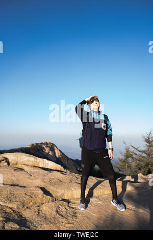Il Monte Taishan Scenic Area Foto Stock