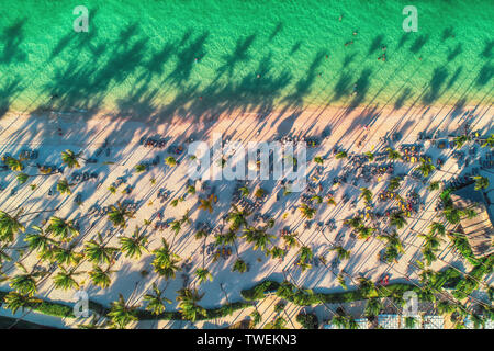 Vista aerea del resort caraibico, Bavaro, Repubblica Dominicana Foto Stock