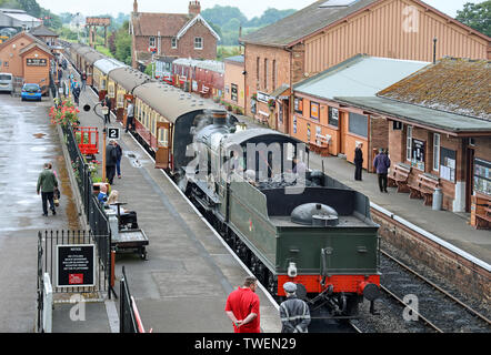 West Somerset Railway corre attraverso North Somerset. Gestito da personale e volontari porta trippers giorno, communters, appassionati e tavellers al nord Foto Stock