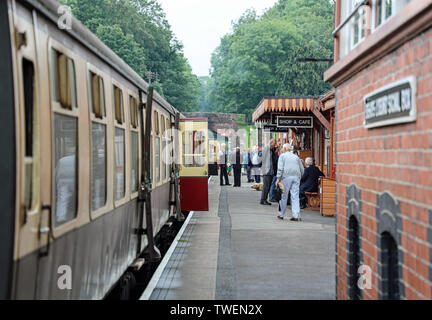 West Somerset Railway corre attraverso North Somerset. Gestito da personale e volontari porta trippers giorno, communters, appassionati e tavellers al nord Foto Stock