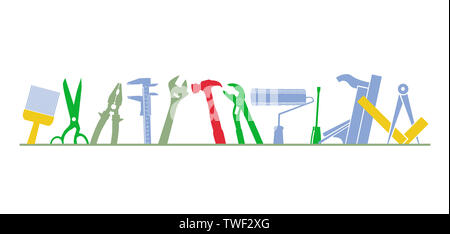 Strumento Mano nella riga Foto Stock