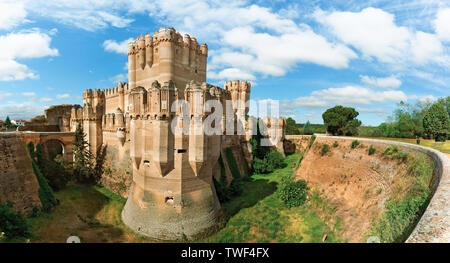 Bel castello coca in Spagna Foto Stock