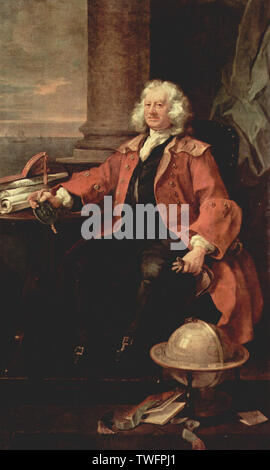 William Hogarth - Ritratto capitano Coram 1740 Foto Stock