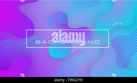 Liquido blu viola la sfumatura del colore di sfondo astratto, forme di fluido composizione. Eps 10 Illustrazione Vettoriale