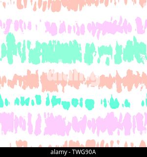 Brihgt color pastello Tie-Dye Shibori strisce bianche su sfondo a trama Vector Seamless Pattern. Perfetto per la Primavera-Estate tessili, articoli di cartoleria Illustrazione Vettoriale