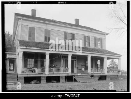 Storici edifici americano sondaggio W. N. Manning, fotografo, Marzo 17, 1934. Vista posteriore. - Casa di Cochran, County Road 21, Orrville, Dallas County, AL Foto Stock