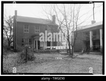 Storici edifici americano sondaggio W. N. Manning, fotografo, Marzo 23, 1934. Vista posteriore. - J. garrese casa di argilla, 513 Eustis Avenue, Huntsville, Madison County, AL Foto Stock