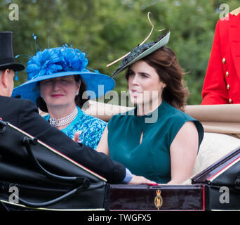 Ascot Berkshire, Regno Unito. 20 giu 2019. La principessa Eugenie assiste giorno al Royal Ascot racing event, a Ascot Racecourse, Ascot Berkshire Ascot, Regno Unito - 20 giugno 2019 Credit: Nils Jorgensen/Alamy Live News Foto Stock