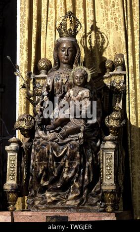 VIRGEN DE LA SILLA DEL MILAGRO O DE LA SEO. Posizione: CATEDRAL-interno. Valencia. Spagna. Foto Stock