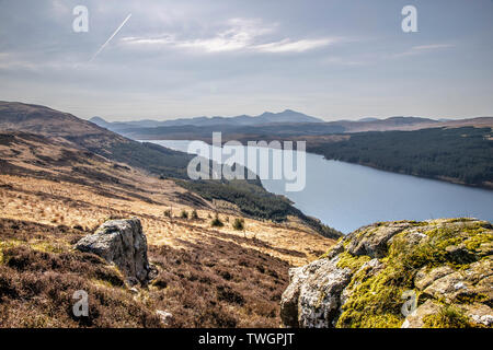 Guardando verso sud-est sul Loch Frisa da Speinne Mor, Isle of Mull, Argyll and Bute, Foto Stock