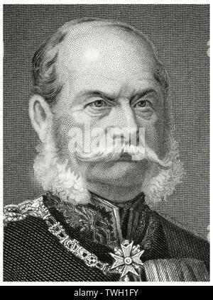 William I (1797-1888), l'imperatore di Germania 1871-88, testa e spalle ritratto, acciaio incisione, galleria di ritratti di illustri uomini e donne di Europa e America da Evert A. Duyckinck, pubblicato da Henry J. Johnson Johnson, Wilson & Company, New York, 1873 Foto Stock