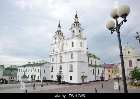 20/06/2019. Minsk. La Bielorussia. Una vista della cattedrale dello Spirito Santo. Viste di Minsk durante il 2019 European games. Minsk. La Bielorussia. 20/06/2019. Foto Stock