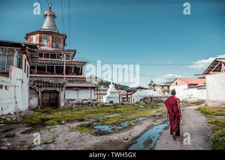 Lo scenario di Lang Mu tempio Foto Stock