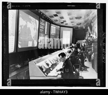 SAC command center, la principale area di operazioni, struttura sotterranea, edificio 501 non datato - Offutt Air Force Base, Strategic Air Command Headquarters e Command Center, centro di comando, 901 Boulevard SAC, Bellevue, Sarpy County, NE Foto Stock