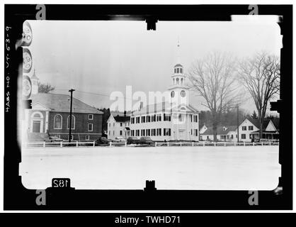 SE ANGOLO, Copia angolo Fotografia della piastra fotogrammetrica LC-HABS-GS07-T-1116-704L. - Norwich Chiesa congregazionale, Norwich verde, Norwich, Windsor County, VT; giovani, Ammi Burnham; Edwards, Henry C, storico; Overby, Osmund R, storico; Bouchard, Adrian N, fotografo; Borchers, Perry e, fotografo; Lawrence, Jeanne C, storico; Alderson, Caroline un, storico Foto Stock